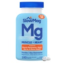SlowMag Muscle & Heart Magnesium Chloride Supplement with Calcium, 180 Count, Supports Muscle Relaxation, Heart, Nerve & Bone Health, High Absorption