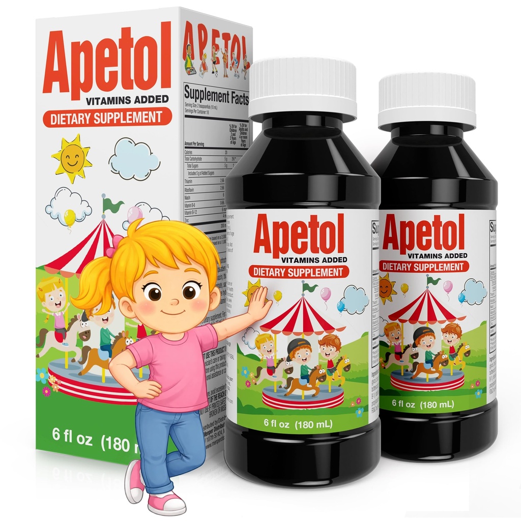 Appetite Booster for Kids & Adults | Liquid multivitamin Syrup with B Complex & Zinc | Daily Weight gain Supplement for Energy & Vitality | Appetite Stimulant | Easy-to-Take Liquid | 2-Pack