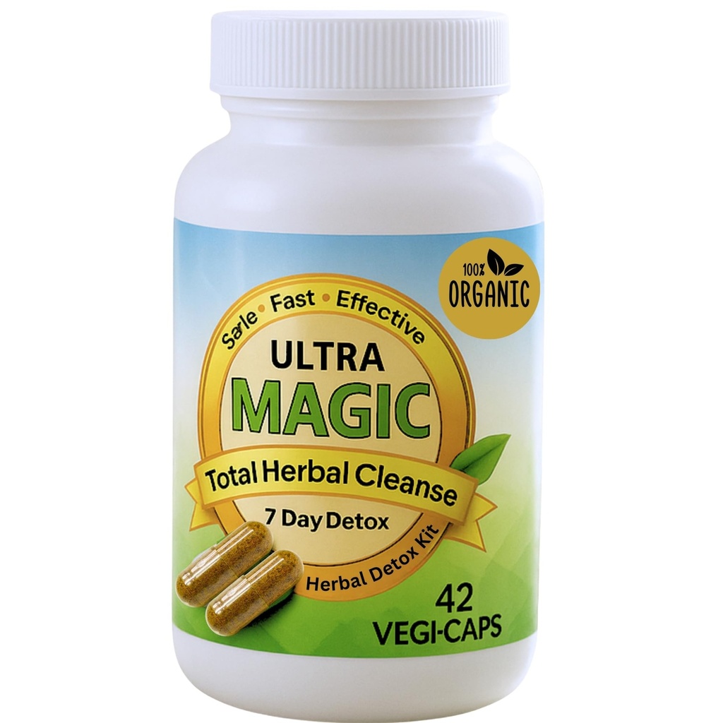 7 Day Full Body Cleanse — Herbal Toxin Remover for Liver, Kidney & Gut Detox — Natural Detoxify Supplement, Non-GMO, Lab Tested, Made in USA — 42 Veg Capsules