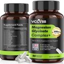 Magnesium Complex, Magnesium Glycinate, Elemental Magnesium Supplement with Oxide, Taurate, Citrate, Orotate & Aspartate, Supports Muscle Relaxation, Heart Health, Sleep & Energy | Vegan (300mg)