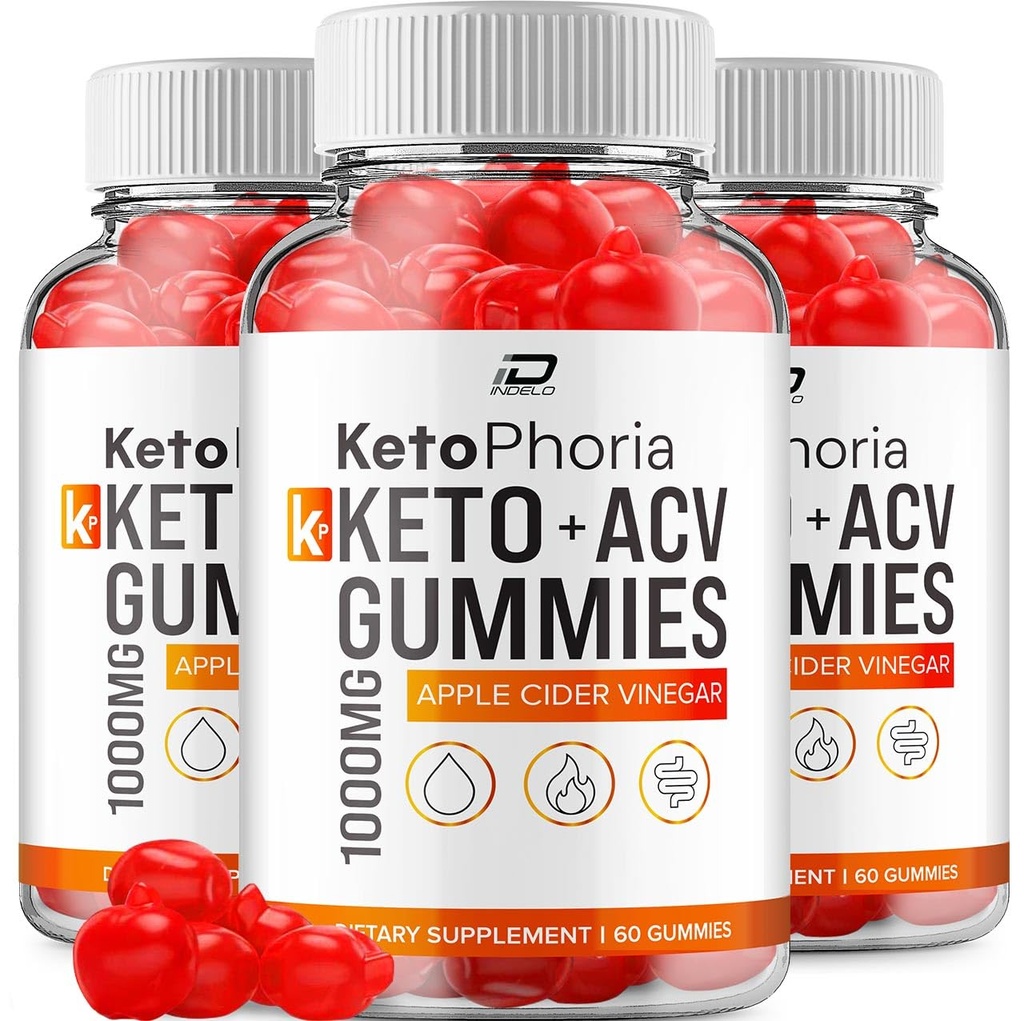 Ketophoria Keto ACV Gummies Supplement – Keto phoria Gummy Apple Cider Vinegar 1000MG, Ketoforia Gummy Reviews, Vitamin B12 (3 Pack – 180 Gummies)