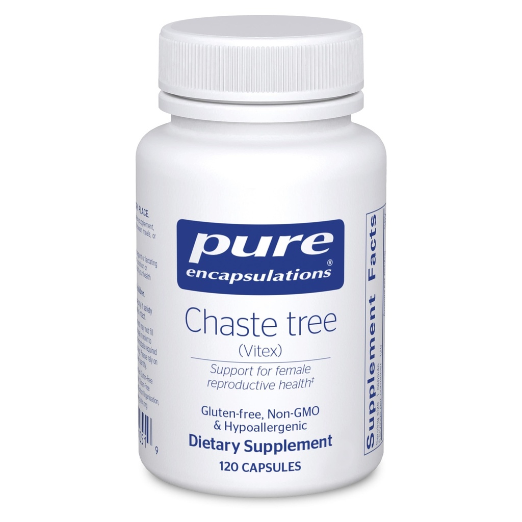 Pure Encapsulations Chaste Tree (Vitex) - Unterstützt Menstrual Cycle Regularity - für Brustkomfort* - Frauen Supplement - Hormonal Balance Support - Non-GMO & Vegan - 120 Kapseln