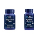 Life Extension Magnesium Caps, 500 mg, Magnesium Oxide, Citrate, Succinate, Heart Health & N-Acetyl-L-Cysteine (NAC), Immune, Respiratory, Liver Health, NAC 600 mg