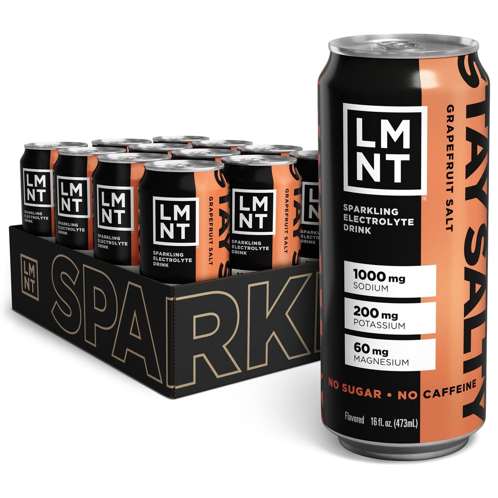 LMNT Sparkling Electrolyte Drink - Grapefruit Salz | 12-Count