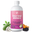 Soursop Bitters Liquid-Pure 20 Herb Guanabana Tea for Digestive Health,Gut Detox & Cleanse,Antioxidant,Immune Support with Black Seed,Moringa,Turmeric&Ashwagandha, 98% High Absorption,Non-GMO 16 fl oz