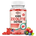 Zeolite Detox for Kids & Adults, Zeolite Detox Gummies with L-Glutamine, Chlorella, Milk Thistle, Zinc, Prebiotics for Gut Support, Liver Detox Cleanse, Immune, Energy, Mixed Berry Flavor, 60 Gummies