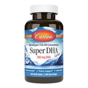 Carlson - Super DHA Gems, 500 mg DHA Supplements, Norwegian Fish Oil Concentrate, Wild-Caught, Sustainably Sourced Fish Oil Capsules, Cognitive Health, 60 Softgels