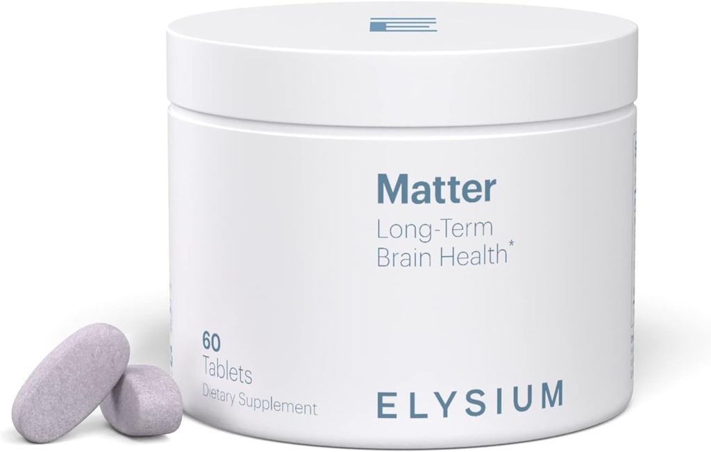 ELYSIUM Matter - 30 Servierungen - Gehirn-Ergänzung für Gedächtnis und Fokus Omega 3 Supplement + DHA - Vitamine zur Unterstützung Gehirngesundheit und Gedächtnis