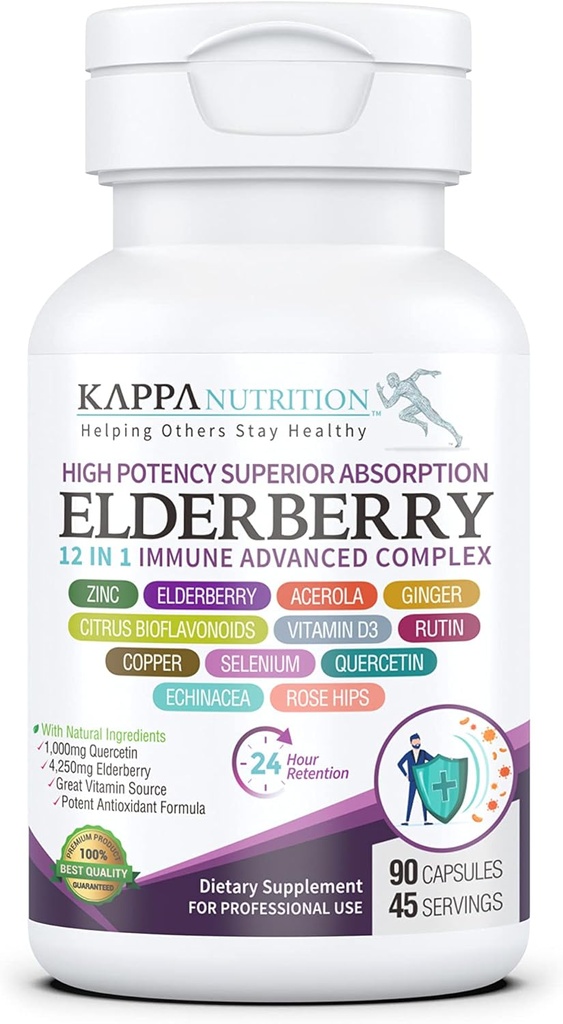KAPPA NUTRITION Elderberry / 12 in 1 Advanced Complex (90 Kapseln).