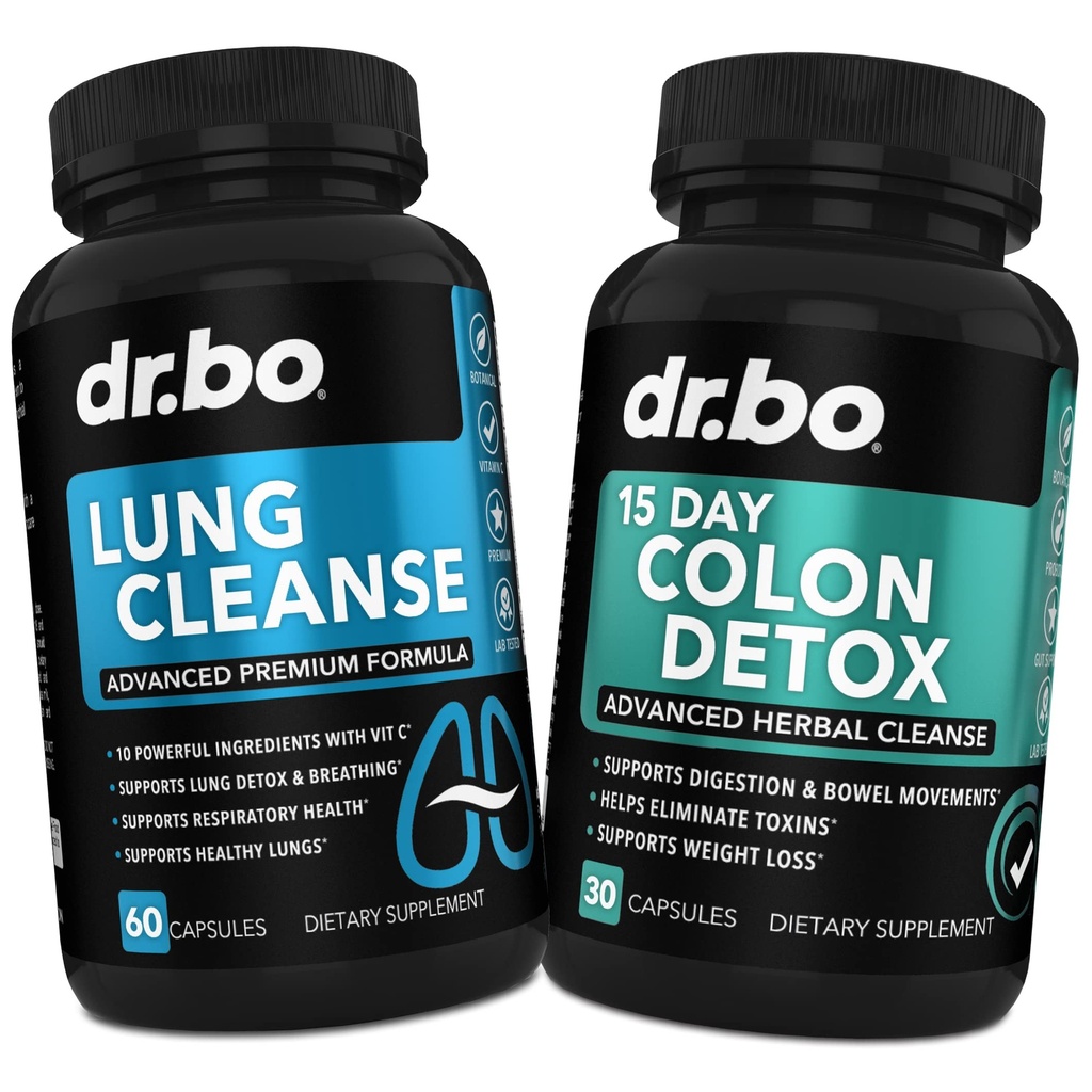 Lung Cleanse & Colon Detox - Herbale Formeln zur Unterstützung von Respiratory Health & Bowel Bewegungen