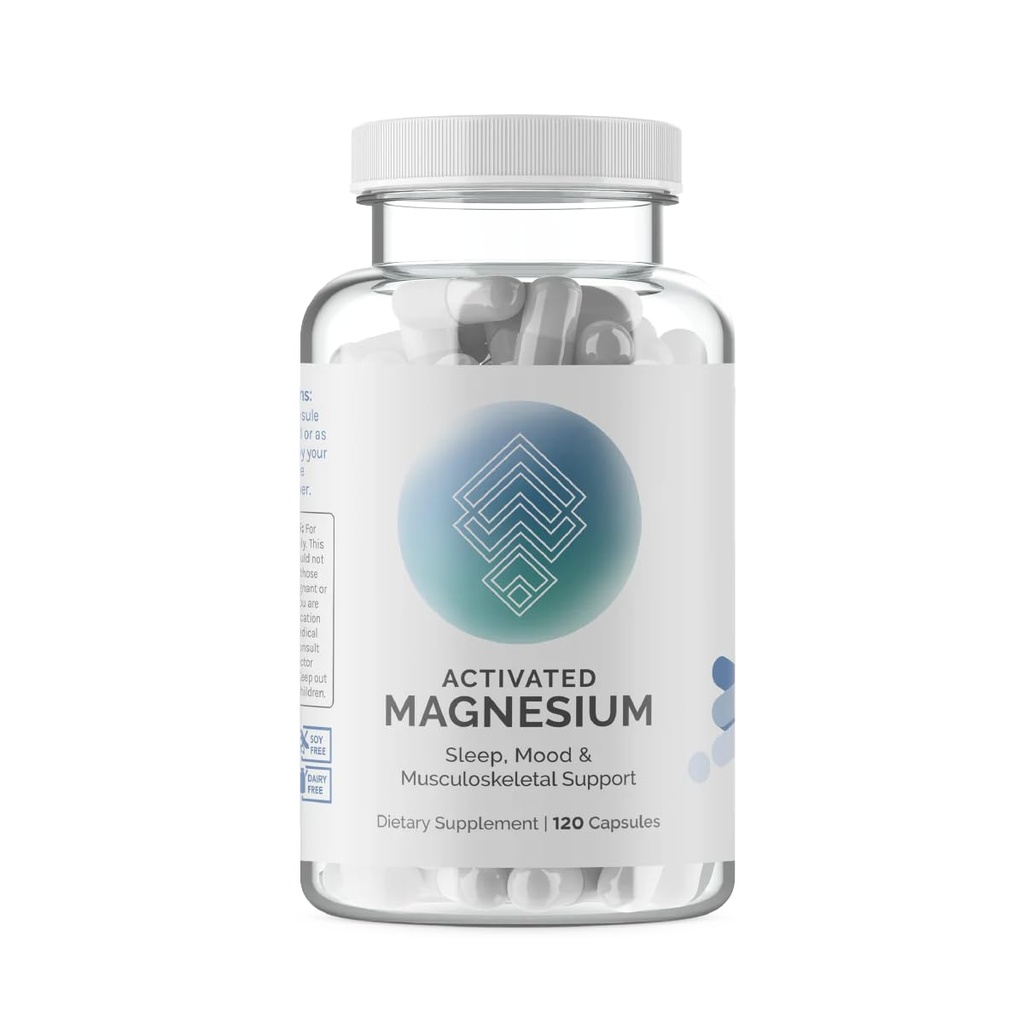 InfiniWell Activated Magnesium Supplement for Women & Men - Support Brain Health & Neurotransmitter Activity - Promote Relaxation for a Healthy Sleep Cycle - Optimized for Absorption (120 Capsules)