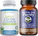 Life Tree Purify Intestinal Support Plus Daily Colon Cleanse Detoxify Kit 120 Kapseln - Lactobacillus acidophillus - Natürliche Kräuter für Verdauungsgesundheit