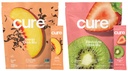 Cure Hydration | Plant-Based Electrolyte Drink Mix | Energy & Dehydration Bundle | No Sugar | Coconut Water |100mg Caffeine | Non-GMO | Vegan | 14-Pack Each: Peach Tea & Strawberry Kiwi