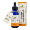Liquid Vitamin C – Cold-Pressed, High-Absorption Ascorbic Acid, Vegan, Alcohol-Free, Sublingual Vitamin C Drops, No Artificial Flavors, Blue Cobalt Glass Bottle for Maximum Freshness