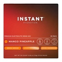 Instant Hydration Electrolytes Powder Packets - Mango Pineapple Drink Mix - Zero Sugar - Keto, Vegan, Gluten-Free, Non-GMO - Boost Recovery, Brain Health, Muscle & Tissue Support- 30 Sticks