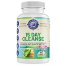 15 Day Cleanse | Advanced Gut Cleanse Detox Formula for Women & Men | Bloating Relief | 60 Capsules | Made in The USA.
