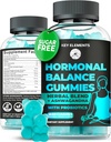 PMS Gummie Hormonal Balance Ergänzungen für Frauen - Probiotische PMS Vitamine Menstrual Cramp Relief, Hot Flashes Menopause Unterstützung - PMS Relief mit Dong Quai, Chasteberry, Black Cohosh & Ashwagandha