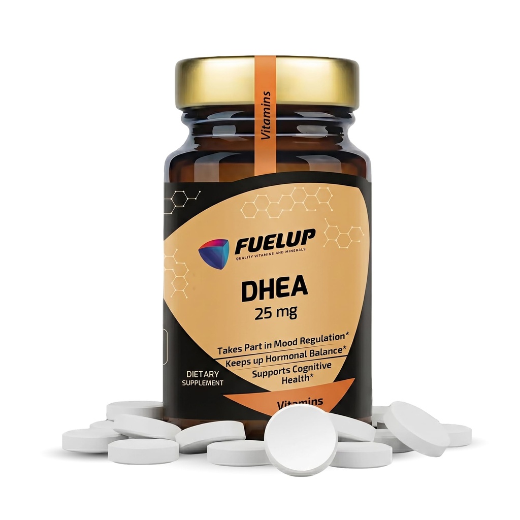 DHEA 25 mg – 60 Tablets – Non-GMO, Gluten-Free, Allergen-Free – Supplement for Immune Support, Hormone Balance, Metabolism Support, and Energy Levels - with Micronized DHEA