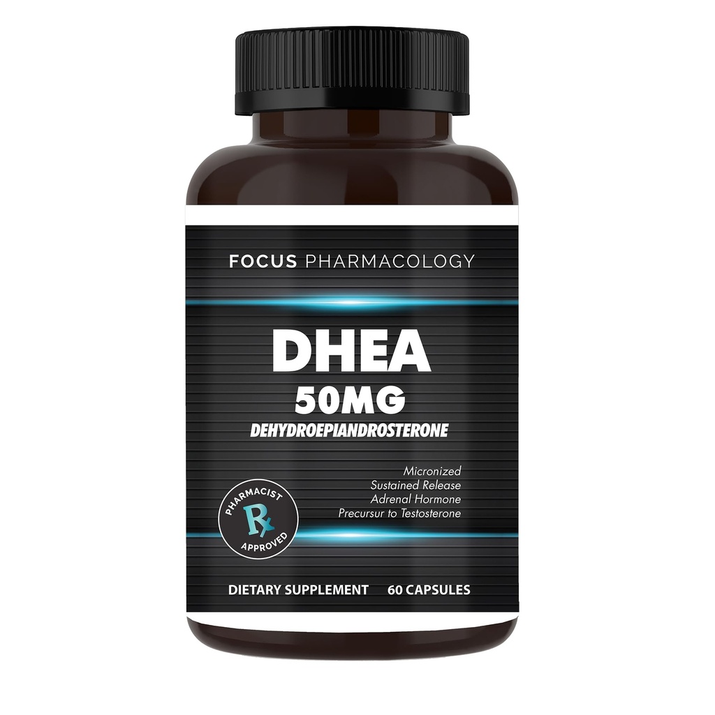 DHEA 50MG – 60 Capsules Supports Energy Levels & Healthy Aging for Men and Women
