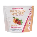 Clear Protein, Protein Water, Peach Raspberry 20 Servings 20G Protein,100% Grass Fed Whey Protein Isolate, 90 Calories, Fitness Drink Supplement Nutrition