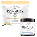 Muscle Feast 100% Whey + Creatine Bundle: (1) 100% Whey Protein (Vanilla, 5lb) + (1) Creatine Powder (Unflavored, 300g)