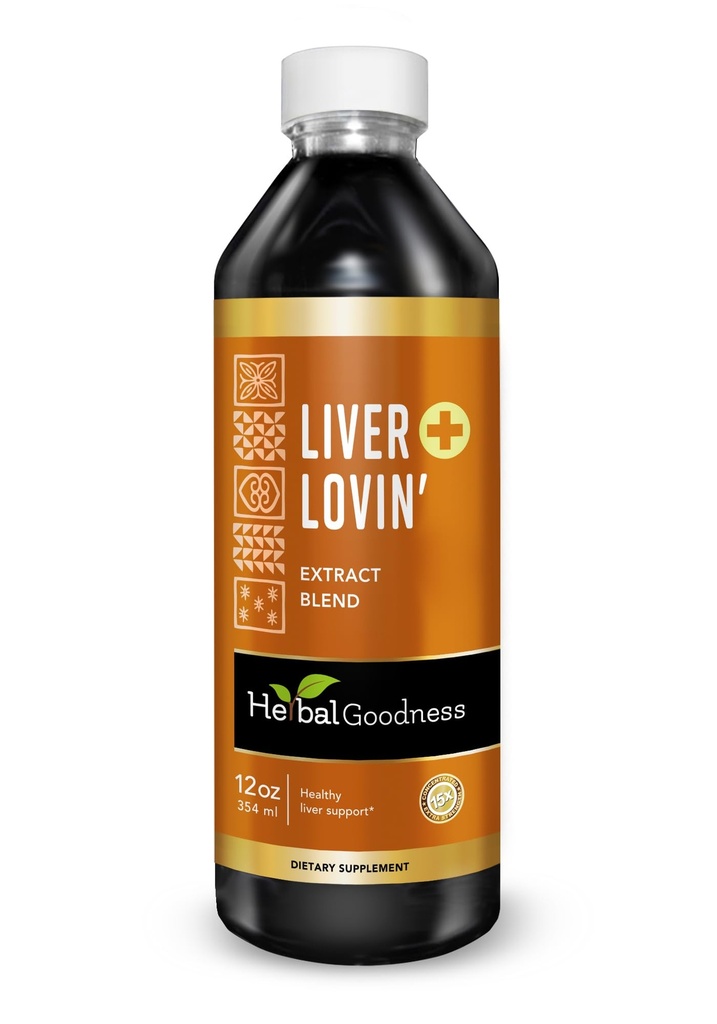 Herbal Goodness Liver Lovin Cleanse Detox & Repair Herbal Supplement - Natural Liver Support with Milk Thistle, Chanca Piedra, Burdock, Ashwaghanda & More, Digestive Aid, Non-GMO, 12oz