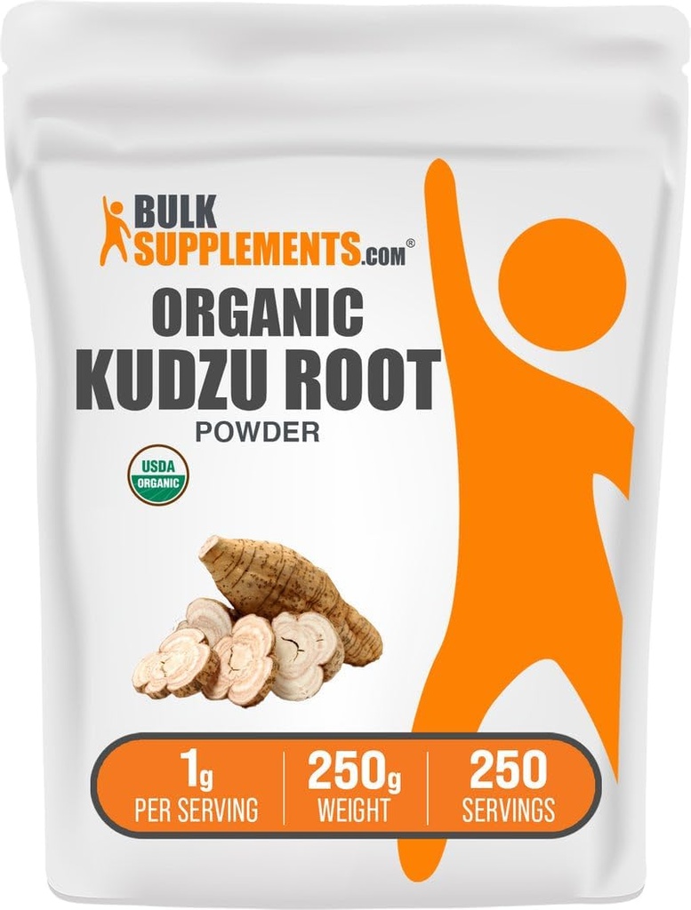 BulkSupplements.com Organic Kudzu Root Powder - Organic Kudzu Root Supplement, Kräuterergänzung - Glutenfrei - 1g pro Servierung, 250g (8.8 oz) (Pack von 1)
