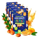 OmegaVia Sugar Free Kids Multivitamin Chewies - Daily Chewable Gummy Vitamins for Kids 3+, Vitamin A, C, D3, E, B6 & B12, Folate & More, Natural Orange Flavor, 30 Count (Pack of 4)