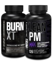Jacked Factory Burn XT Thermogenic Fat Burner - Appetite Suppressant & Nootropic Energy Booster (90 Capsules) & Lean PM Max High-Performance Weight Loss, Sleep Support | (120 Capsules)