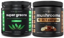 NutraChamps Super Greens Unflavored & Super Pilze: Ultimate Brain, Gut &amp; Body Boost