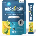 Recharge Element Liquid Electrolyte® Hydration Boost Formula - Lemon Lime Electrolyte Powder Packets | Sugar Free, Keto Friendly Drink Mix for Rapid Rehydration, Sports Recovery & Travel (16 Servings)