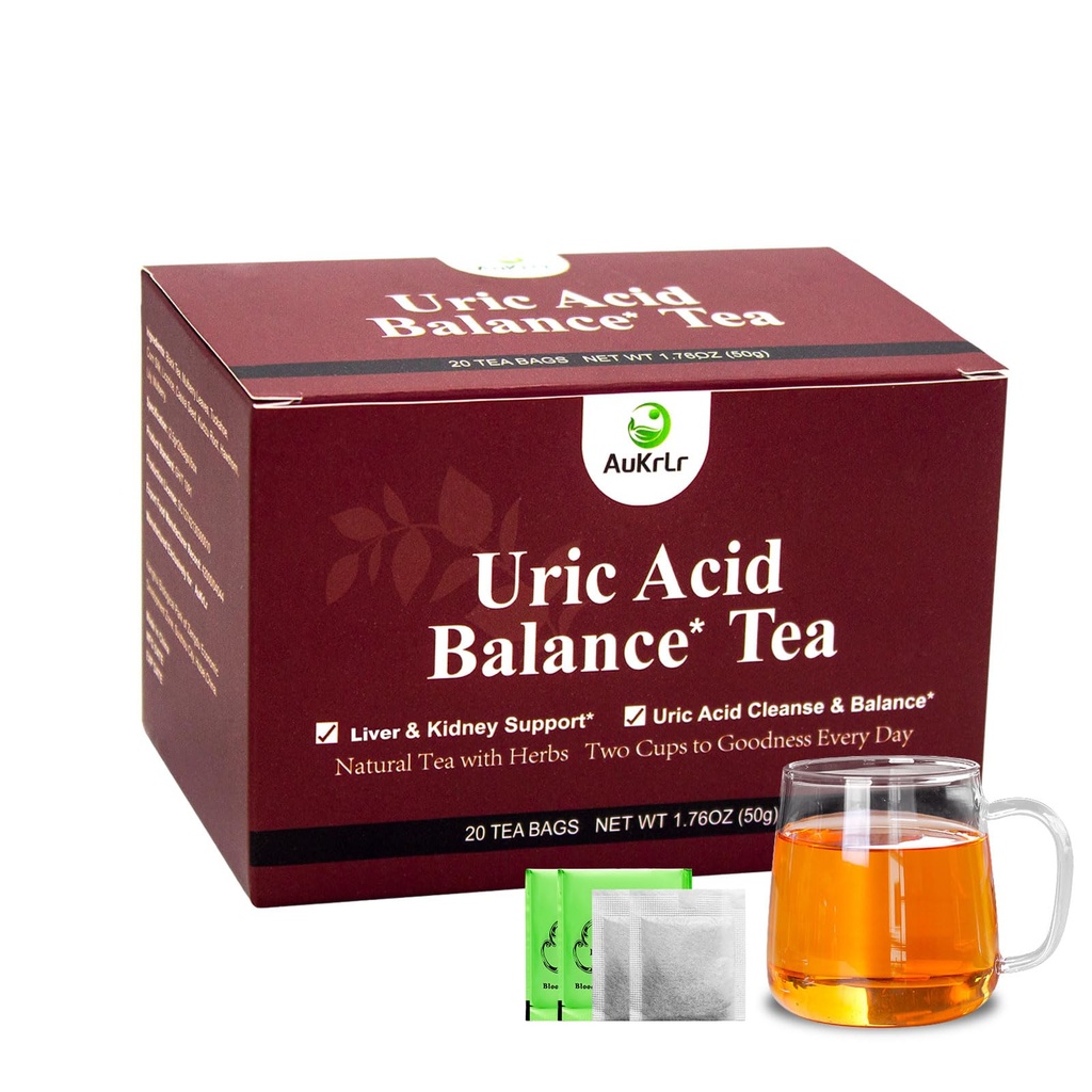 Uric Acid Buildup Cleanse Excertion Balance,Fingers Feet Mobility Support,Natrual AuKrLr Herbal Tea for Adult,Ankles Discomfort, Balance Uric Acid Level