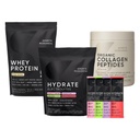 Sports Research® Organic Collagen Peptides (Unflavored - 30 Servings), Hydrate Electrolytes Powder Packets (Variety Pack - 16 Servings) and Whey Protein Isolate (Vanilla Flavor - 26 Servings)