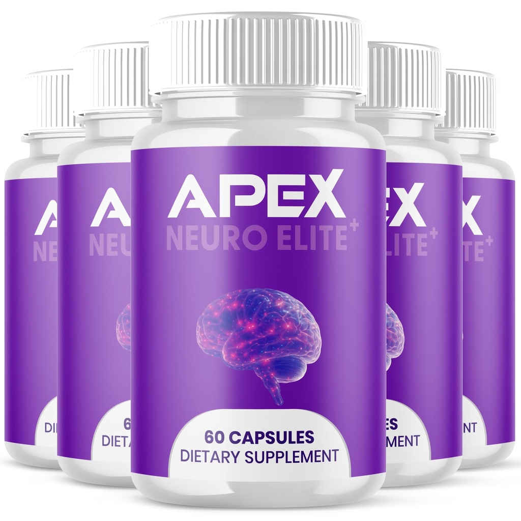 (5 Pack) Apex Neuro Elite Capsules, Apex Neuro Elite Brain Support Pills with Natural Ingredients, Advanced Formula ApexNeuro Maximum Strength Health & Wellness Vitamin for Women & Men (300 Capsules)