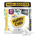Nuton Happy Cells - NMN Supplement with Bioperine for Healthy Aging & Cellular Repair - NAD+ Supplement - Protects DNA, Promotes Skin Health & Brain Function - Vegan - Non-GMO Formula - 30 Capsules