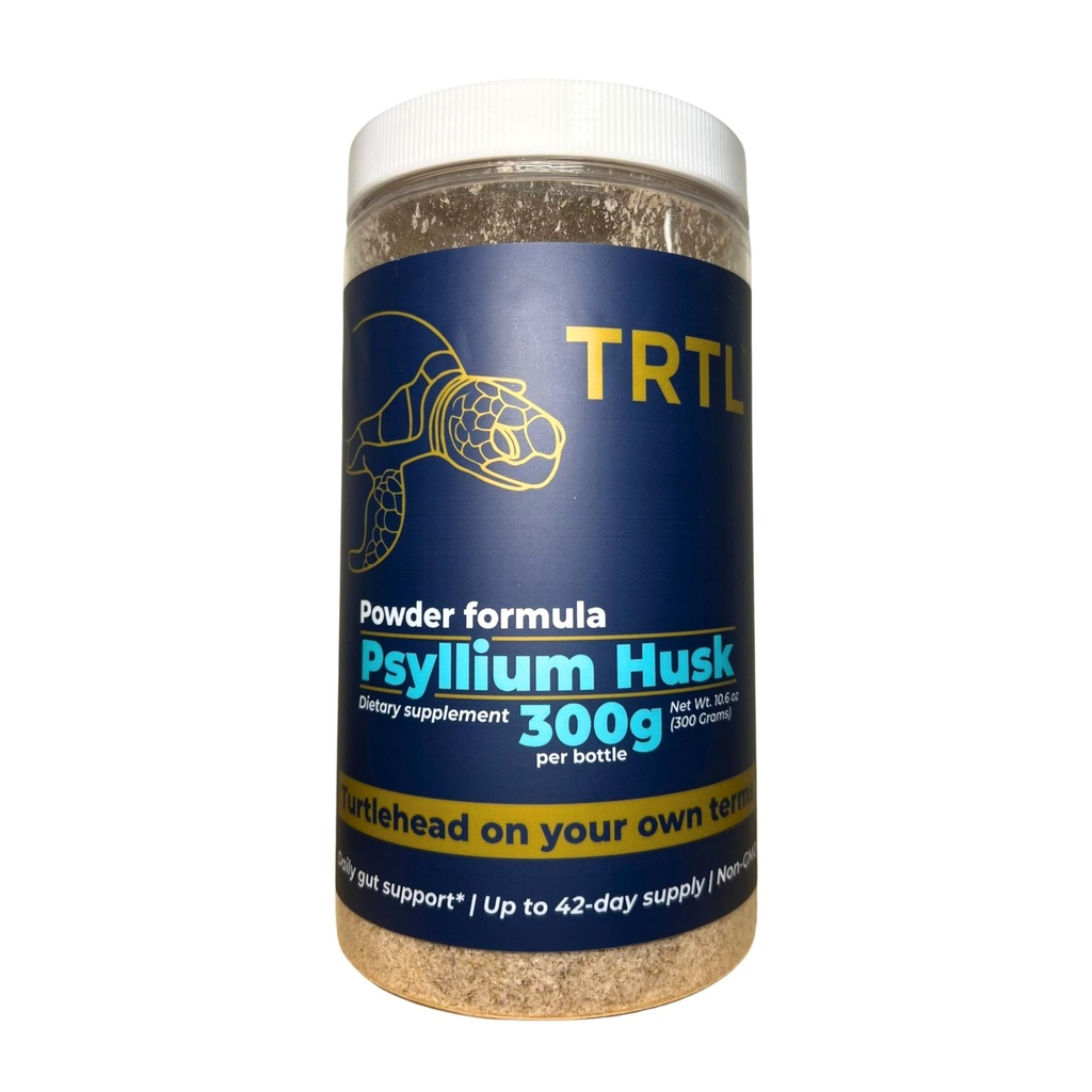 TRTL Psyllium Husk - Sugar-Free, Unflavored, Whole | Natural Fiber Supplement for Gut Health & Regularity - 6g Fiber per Serving | 42 Servings | Vegan, Non-GMO