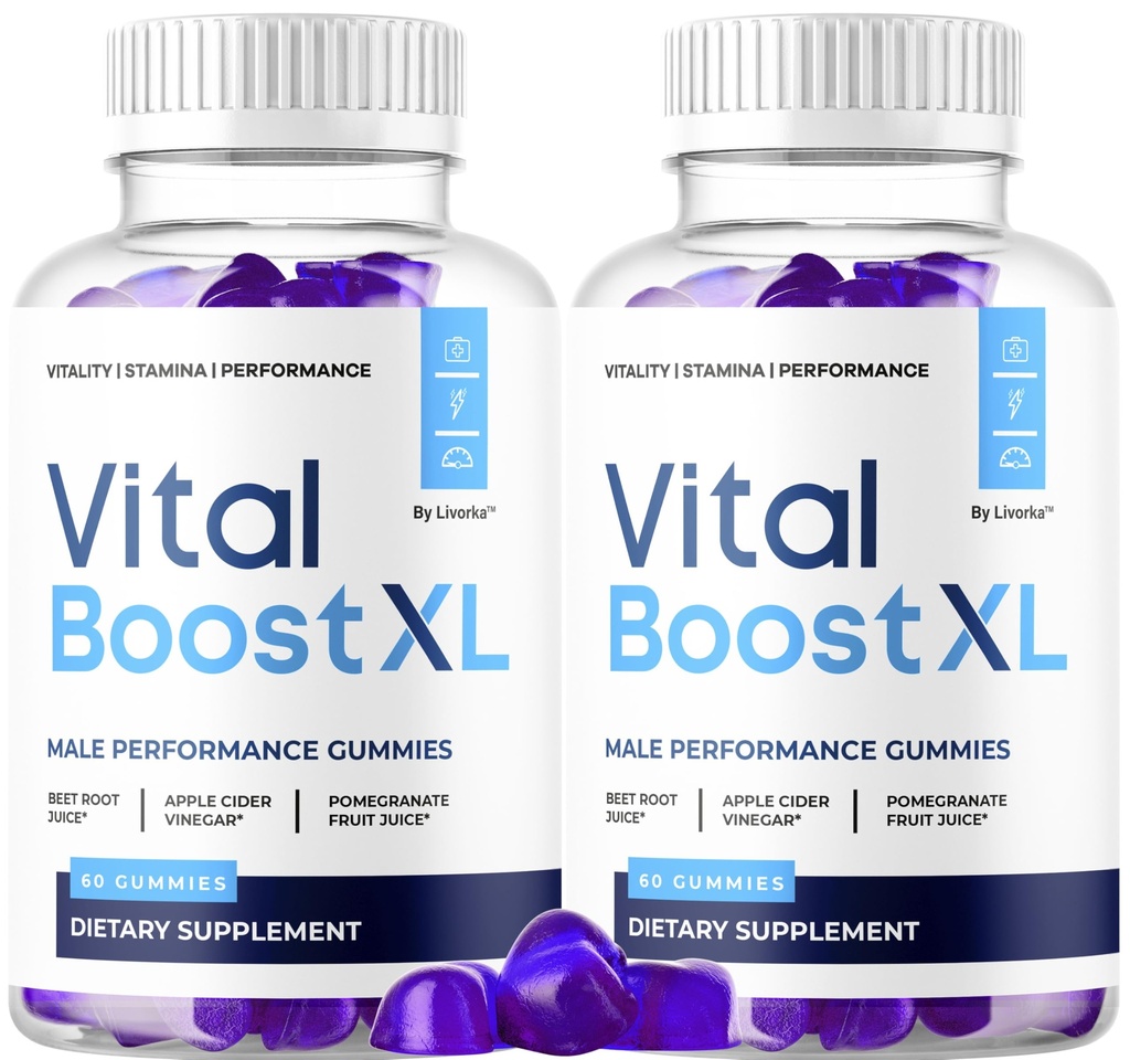 (2 Pack) Vital Boost XL Gummies - Official VitalBoost XL Gummys For Men Premium Natural Ingredients - Maximum Strength, Advanced Formula Support For Overall Health & Wellness, 120 Gummies For 2 Months