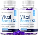(2 Pack) Vital Boost XL Gummies - Official VitalBoost XL Gummys For Men Premium Natural Ingredients - Maximum Strength, Advanced Formula Support For Overall Health & Wellness, 120 Gummies For 2 Months