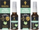 Bienen und Sie säge Honig Throat Spray, 100% reine Propolis Extrakt, Immununterstützung, Sore Throat & Congestion Relief, Mundgesundheit, Antioxidantien, Natürlich, Keto, Paleo, Gluten-Free | 1 FL Oz (Pack von 2)