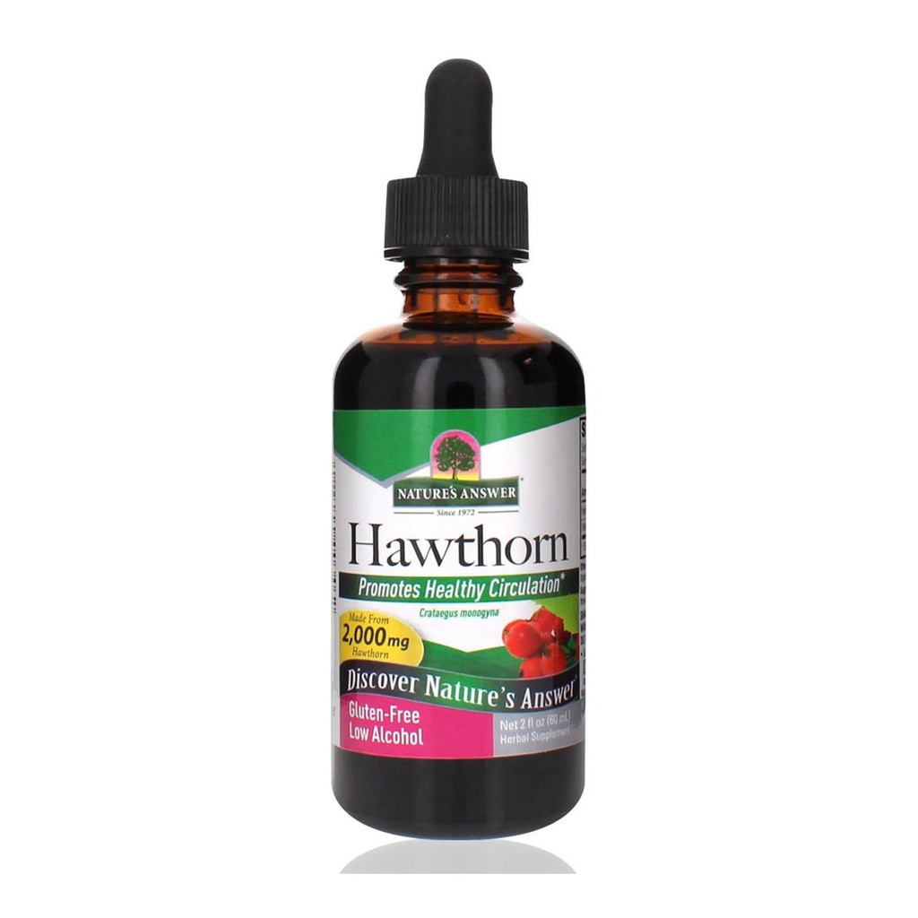 Nature's Answer Organic Hawthorn Extract 2 Oz - Low Alcohol, Gluten Free & Kosher - Herzunterstützung - Ideal für Hawthorn Berry Tea