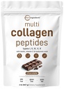 Micro Ingredients Multi Collagen Peptides Powder, 2lb | Typ I, II, III, V, X + Biotin, Vitamin C & Hyaluronsäure | Schokolade Geschmack | Unterstützt Haare, Haut & Gelenke Gesundheit | Keto, Non-GMO