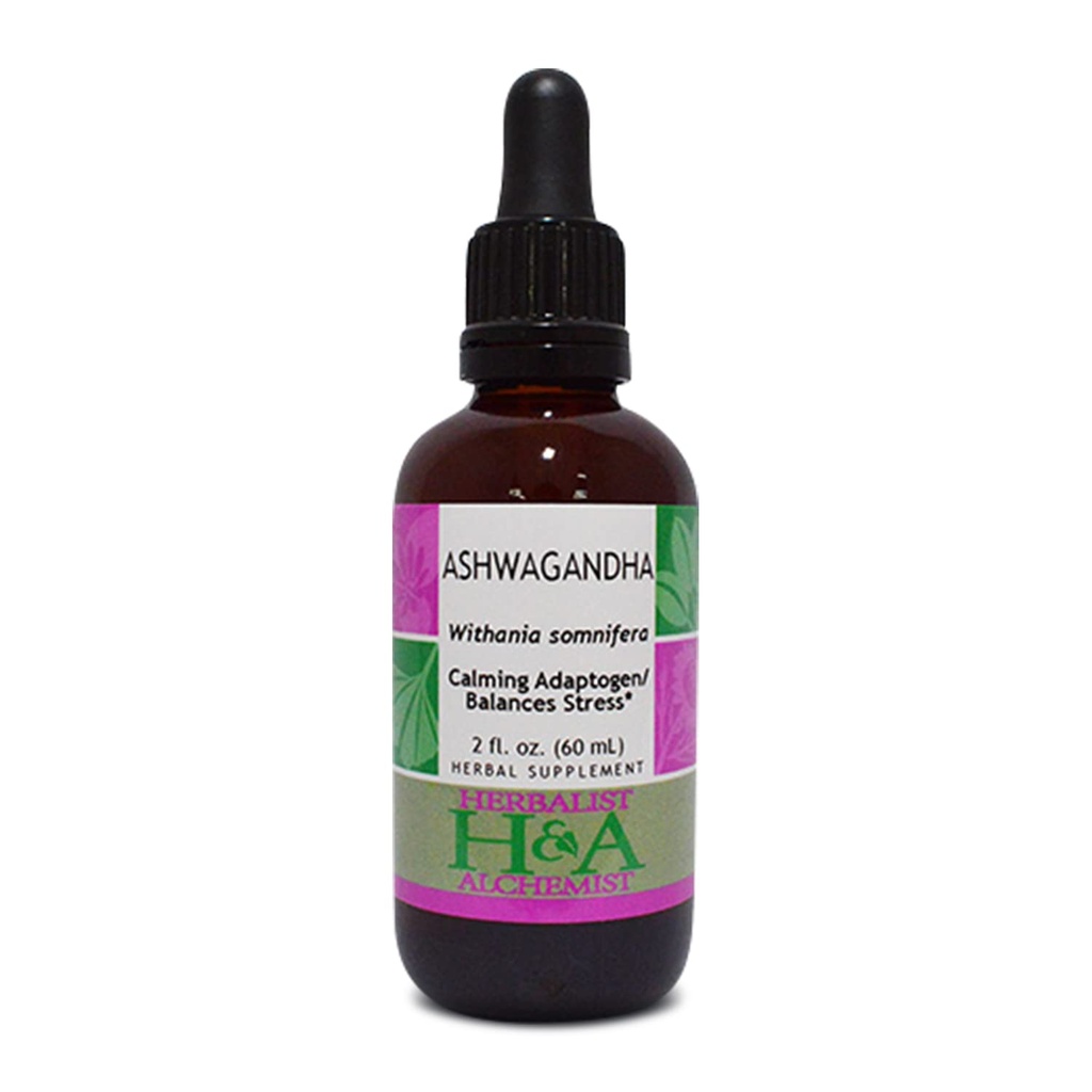 Herbalist & Alchemist Ashwagandha Extract, Calming Adaptogen/Balances Stress*, One Bottle, 2 Fluid Ounces