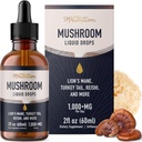 Mushrooms Liquid Drops Complex | Lions Mane Supplement mit Turkey Tail Mushroom, Reishi, Shiitake & More | Unterstützung kognitive Funktion, Memory & Focus | Non-GMO, Soy-Free | 2 Fl Oz, 60 Servierungen
