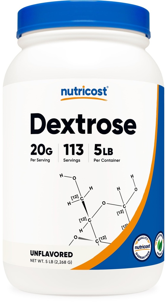 Nutricost Dextrose Powder 5 LBS - Non-GMO, Gluten Free