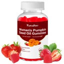 Women's Hair Health Pumpkin Seed Oil Gummies with Saw Palmetto,Biotin,Vitamin C, D, E,for Hair & Skin & Daily Overall Health,Strawberry Flavor, 60 Count