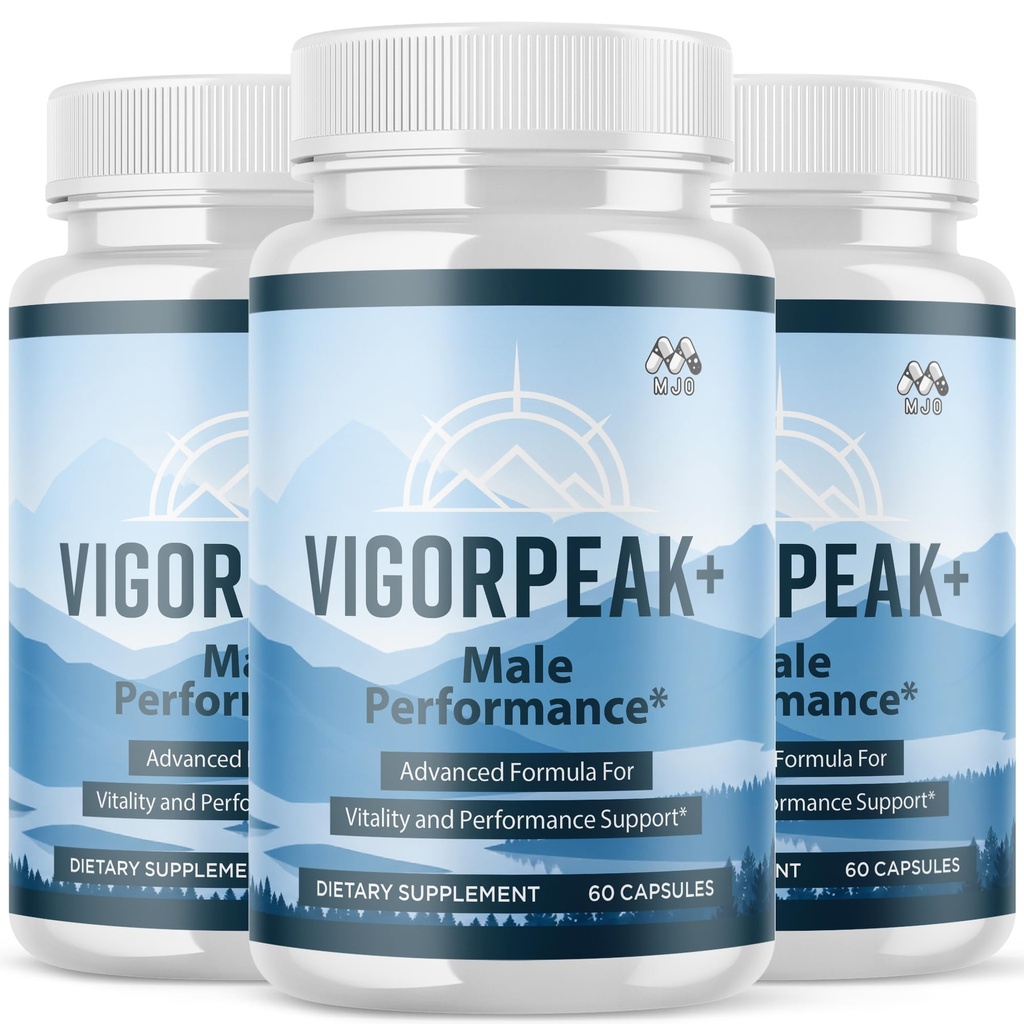 (3 Pack) Vigorpeak Pills for Men, Official Vigor Peak Male Capsules with All Natural Ingredients, Advanced Vigorpeak Men's Health and Wellness Pills with Maximum Strength Multivitamins (180 Capsules)