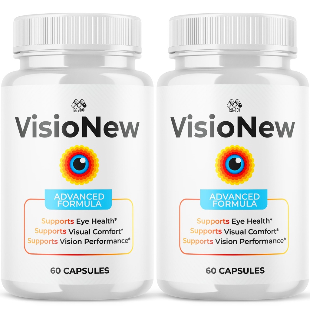 (2 Pack) VisioNew Capsules, Official VisioNew Vision Support Supplement with All Natural Ingredients, Advanced Formula Eye & Vision Health Vitamin Support Health and Wellness Naturally (120 Capsules)