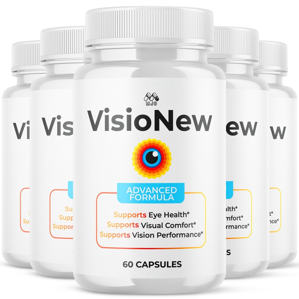 (5 Pack) VisioNew Capsules, Official VisioNew Vision Support Supplement with All Natural Ingredients, Advanced Formula Eye & Vision Health Vitamin Support Health and Wellness Naturally (300 Capsules)