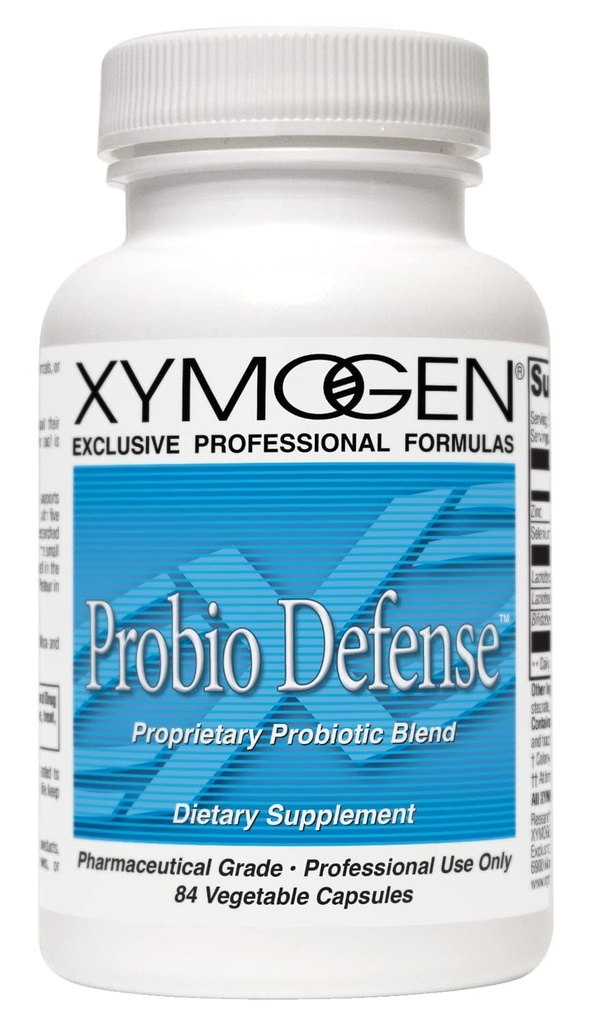 XYMOGEN Probio Defense - Pobiotics for Digestive Health - Daily Probiotic with Lactobacillus Rhamnosus Probiotic - Digestive Ernährungsergänzungen - Dairy Free Probiotics (84 Kapseln)
