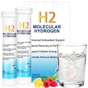 Hydrogen Water Tablets with Magnesium - 16PPM H2 Molecular Hydrogen Tablets for Drinking Water, Antioxidant & Metabolism Support, Fast Dissolving for Bottles & Glasses, 60 Count